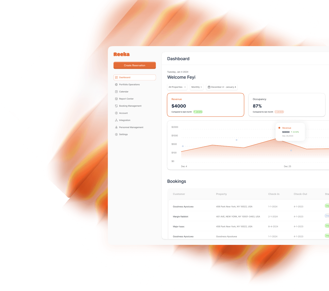 Reeka Dashboard Preview